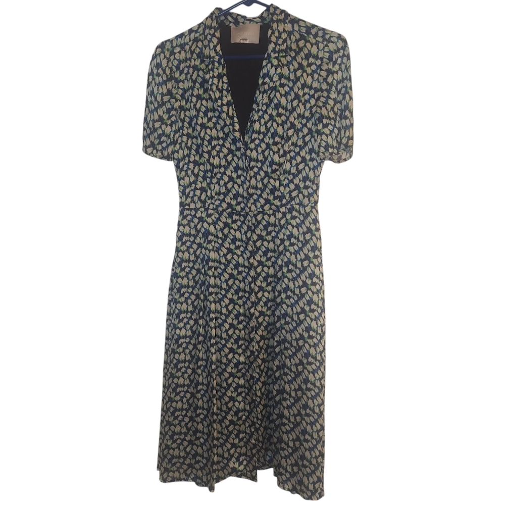 Jason Wu Luxury Day Satin Print Midi Dress Pockets VGUC Size 2
